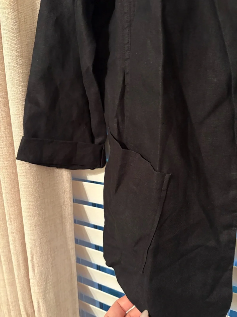 Chicos Linen Blazer sz 2 (12/14) - Picture 5 of 5